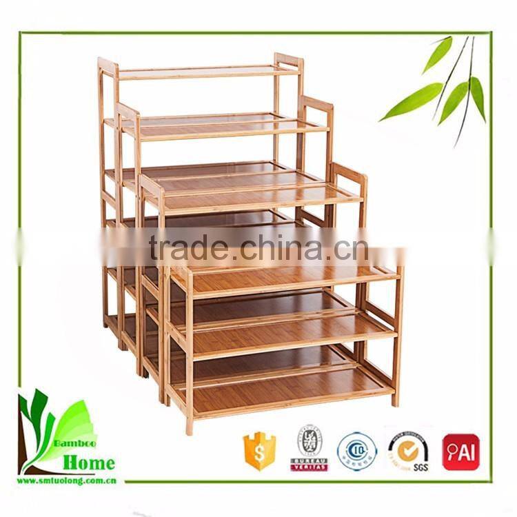 Corner Storage Furniture natural bamboo small shoe rack