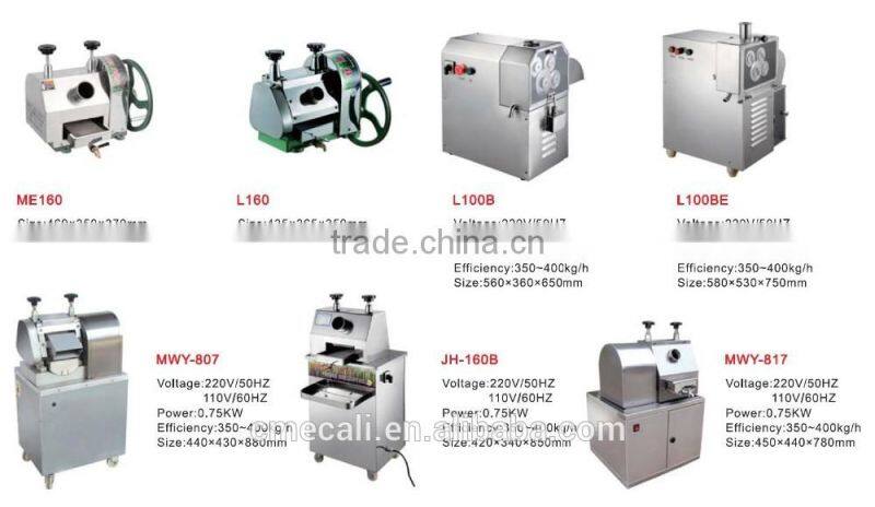 Hot Sale Automatic Manual Sugarcane Fruit Juice Squeezing Machine