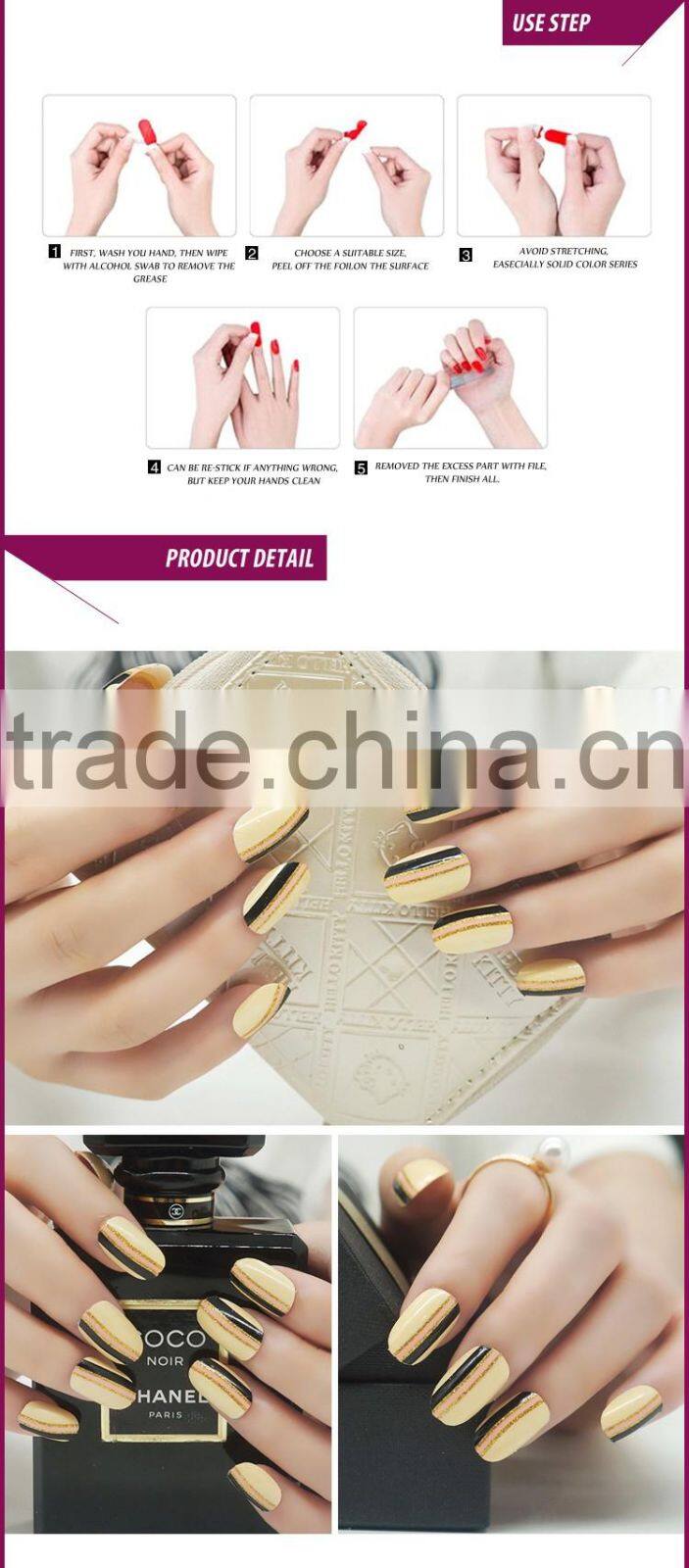Most Popular Nail Polish Strip Best Nail Patch With Factory Price