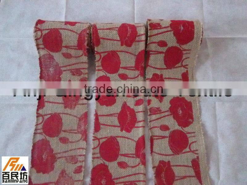 natural color 5'' wide 10 yards long rolled burlap 24pcs per carton