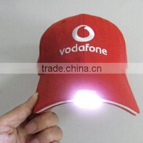 Custom Embroidery Camo Led Baseball Cap 100% Cotton Led cap