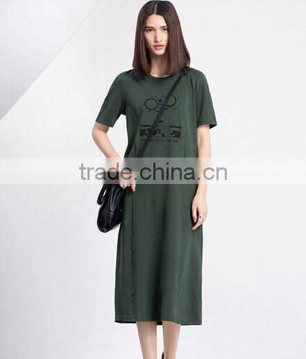 Robot pattern printing casual wear womens stylish maxi dress summer dress evening dress long maxi dresses