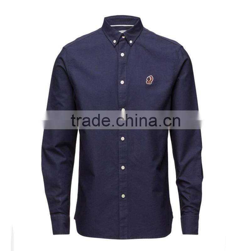 2017 new design shirts casual for men slim fit