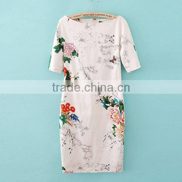 HD-D98 hot design women floral cheongsam/party ladies lace dress