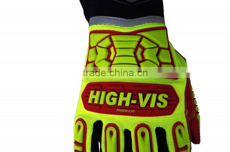 CE 4132 rigging working oil and gas high impact protective work gloves