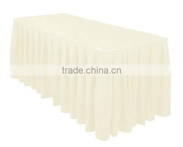 14ft accordion pleat polyester table skirt black