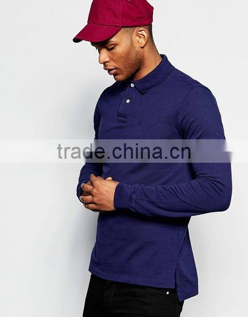 Sports long sleeves men pique polo shirt, personalized custom polo shirt importer, gym golf polo t-shirt wholesale