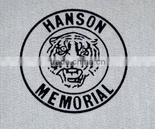 Flock Cheap Custom Heat Transfer Embossed Label for Clothing