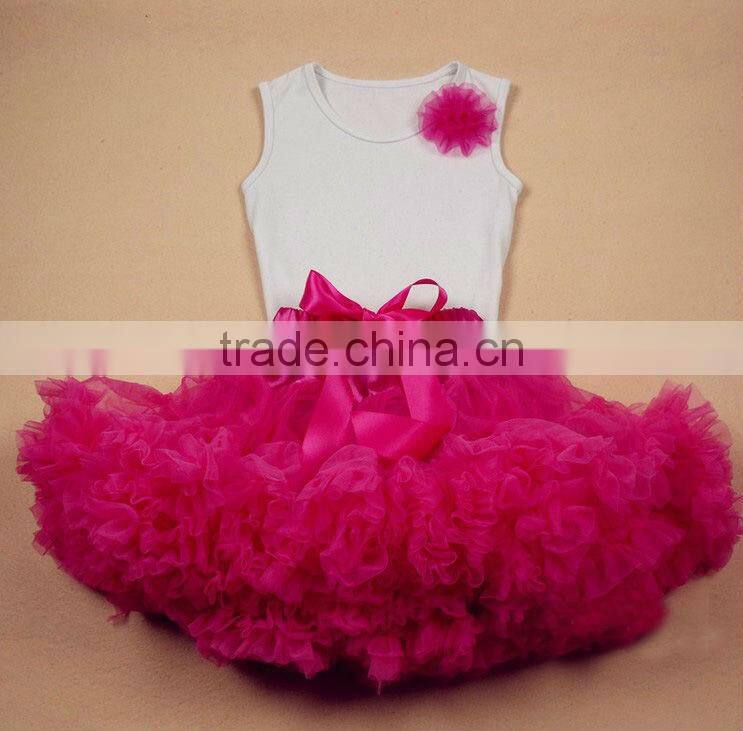 Yiwu Factory Direct Sales pettiskirt set with flowers for kids