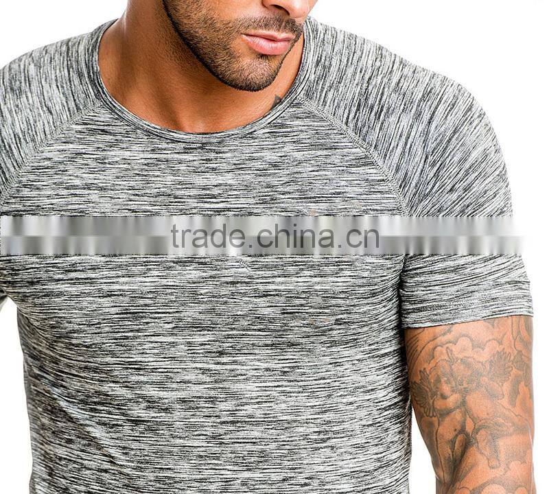 raglan sleeve custom printed fitness shirts , gym fitted t shirt