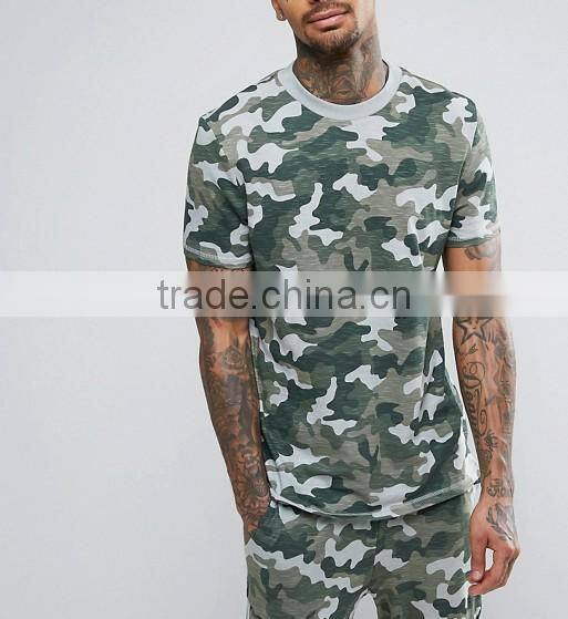 Fashion design classic camo mens plain fitted tracksuit