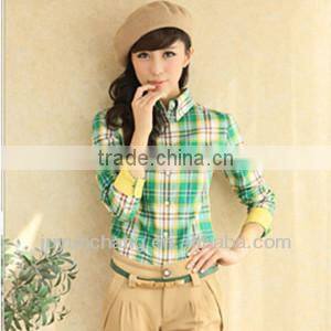 womens plain lined plaid flannel shirt