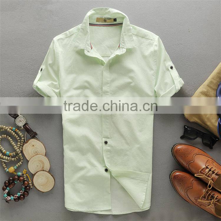 2015 printing design mens formal 100 cotton non iron latest design of half shirt