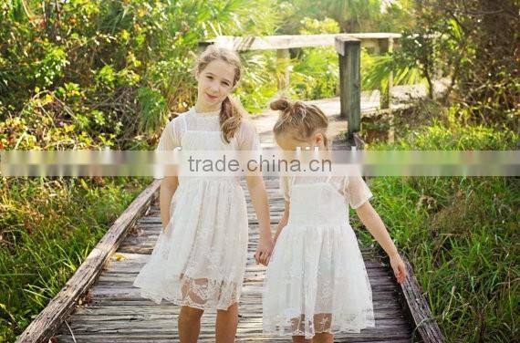 Guangzhou Kid Garment Factory Baby Boutique Wholesale White Dress Lace Baby Frock Patterns