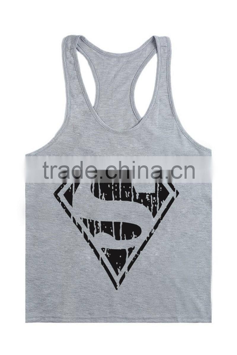 Superman Gym Singlets Mens Tank Tops Wholesale,Bodybuilding Equipment Fitness Men's Gym Stringer Tank Top Sports Clothes