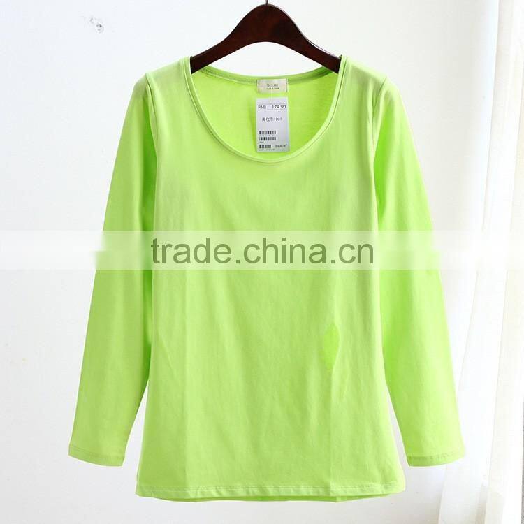 made in china! custom made ladies elastic bottom shirt ,women base shirt
