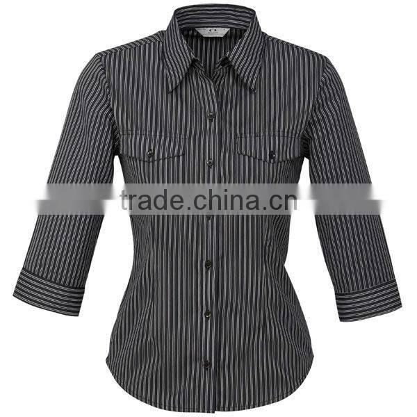 2013 Hot Sale Womens 3/4 Sleeve Business Shirt