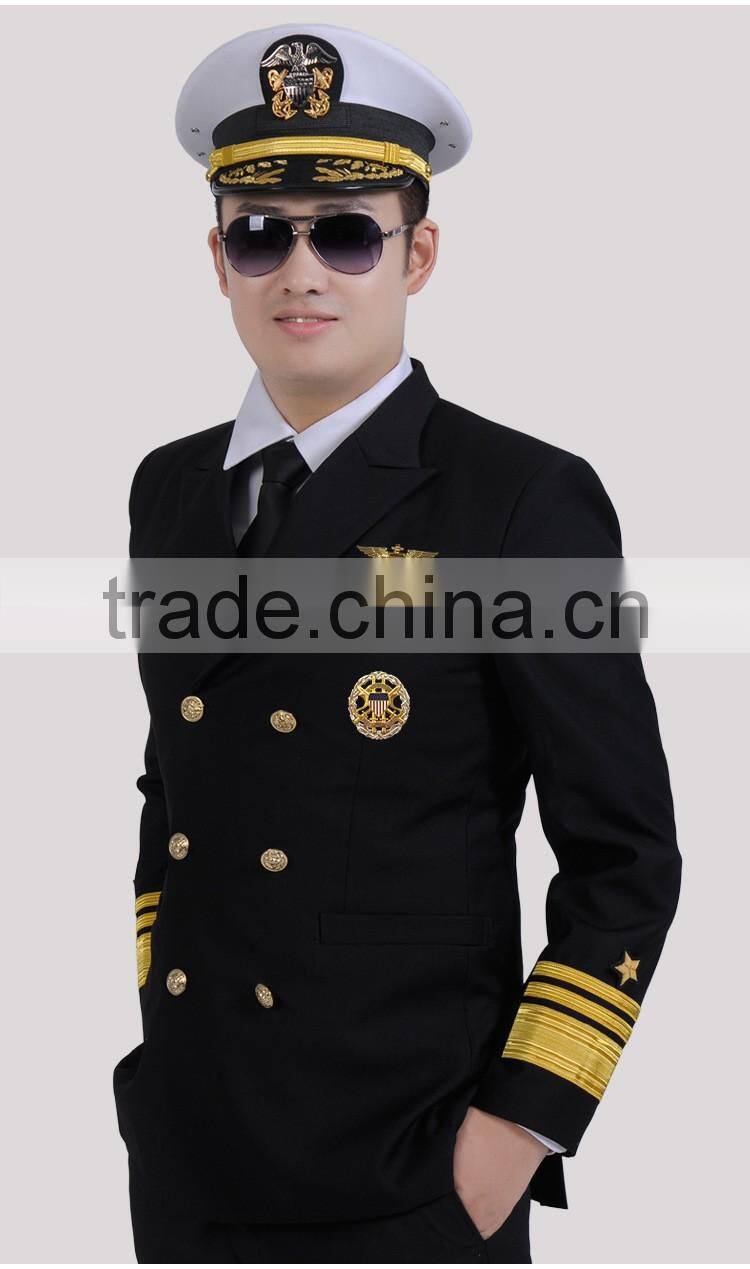Juqian High Grade Man Flight Army Airline Pilot Uniform Custom Wholesale