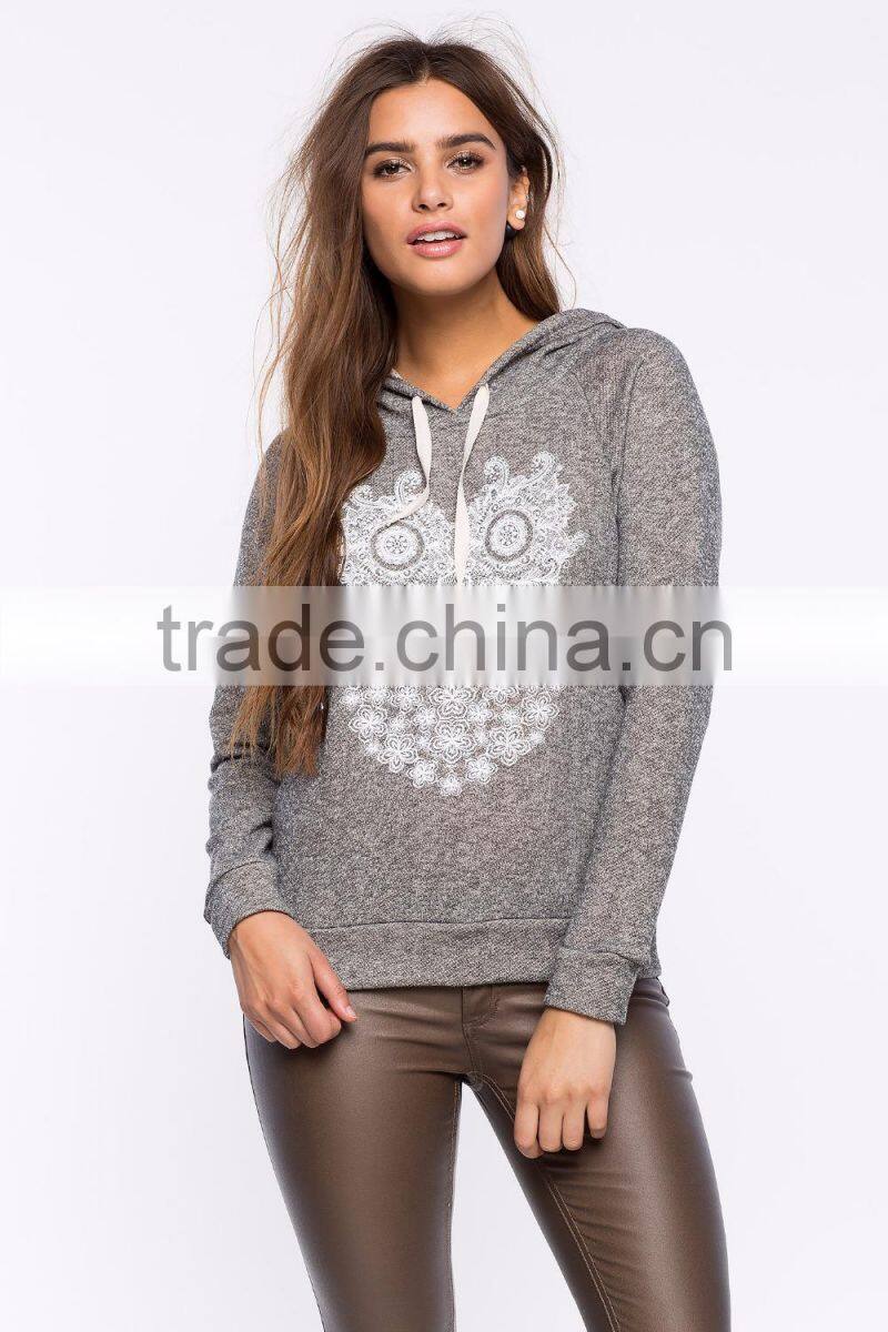 New arrival long sleeve print superme hoodie for women sweatshirt