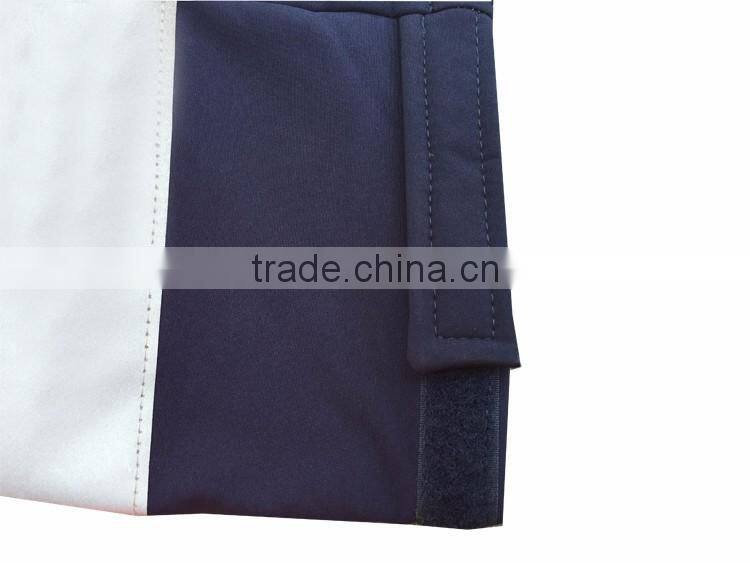 Mens high visibility softshell detachable sleeves hi vis 3m safety jacket with EN20471