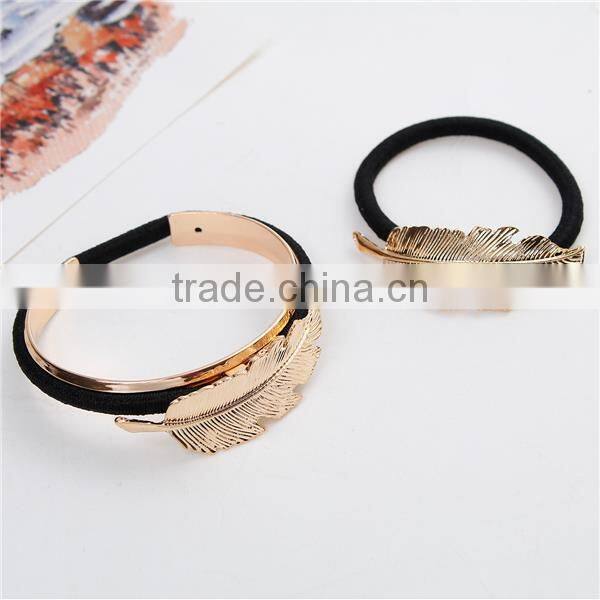 Copper Hair Ties Leaf Gold Plated Fancy Hair Accessories