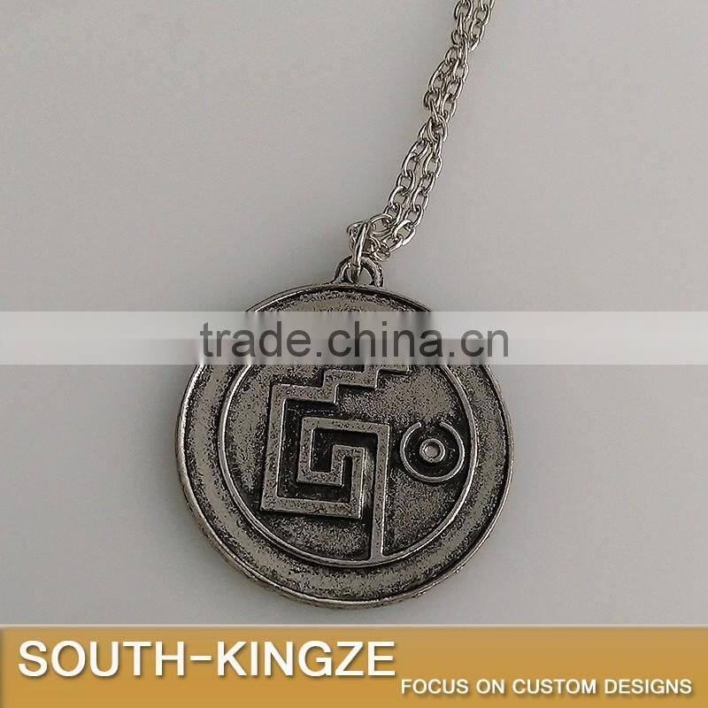 Carribean Sea Marine Style Metal Antique Silver Pendant