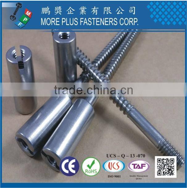 Made in Taiwan Stainless Steel Hanger Bolt with Special Spacer Nut
