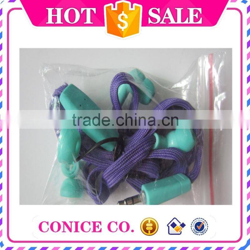 2015 most stylish top quality stereo sound shoelace earphone for wholesale