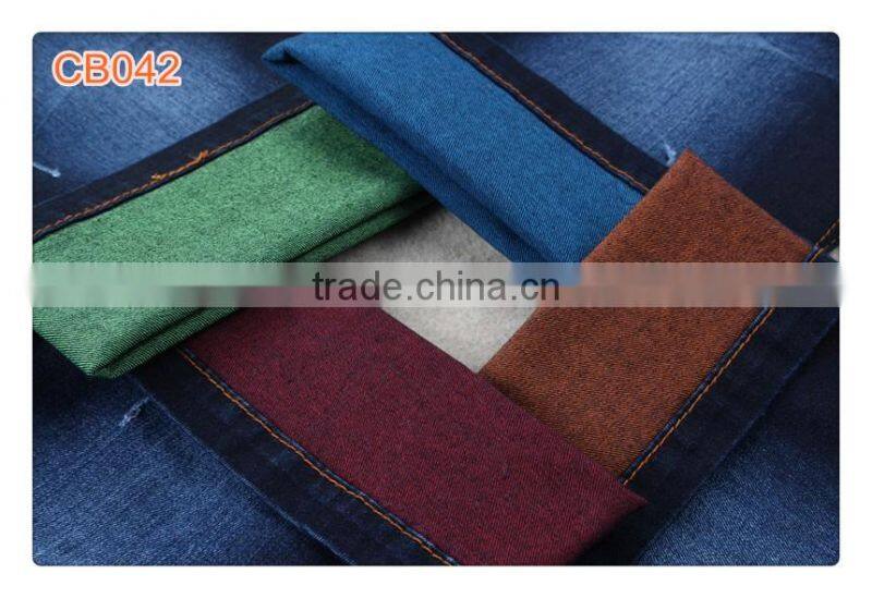 high quality best price cotton polyester stretch slub bull denim fabric for girls' jeans and shorts