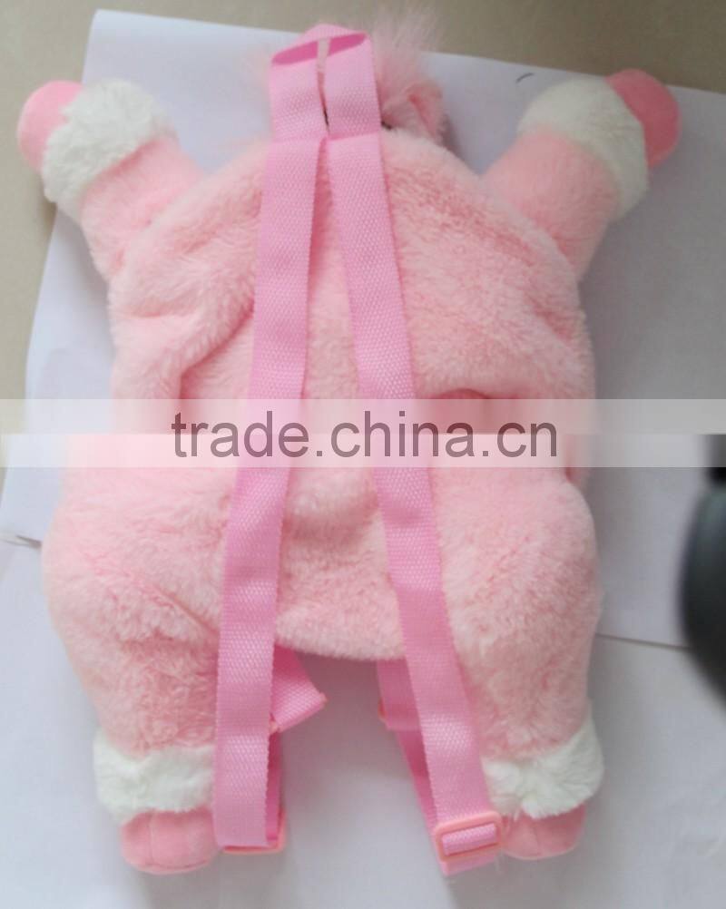 Soft plush horse animal backpack