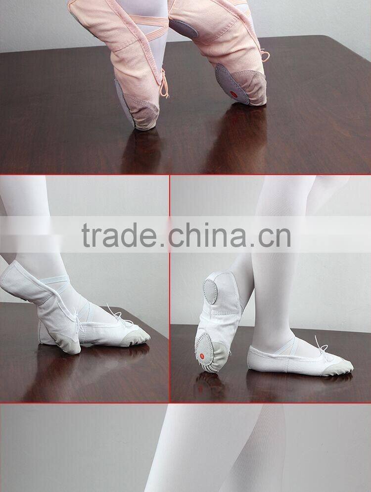 Standard Girls Baby Kids Ballet Slippers Wholesale Split Soft Sole Ballet Dance Shoe Red Black White Beige Pink