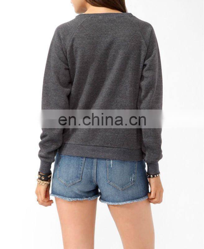 CHEFON Reckless Love Cozy Fleece Knit Heathered Pullover CH0049