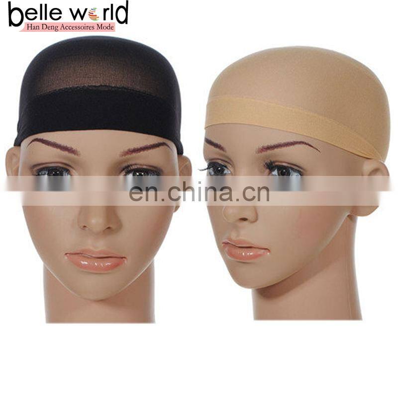 2Pcs Elastic Wig Cap Hairnets Polyester Stretch Snood Liner Mesh