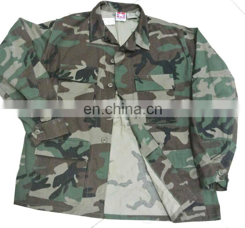 Factory OEM Pure Color Army Tactical BDU Woodland Camouflage Military Uniform/Jungle Camouflage Battle Dress Uniform