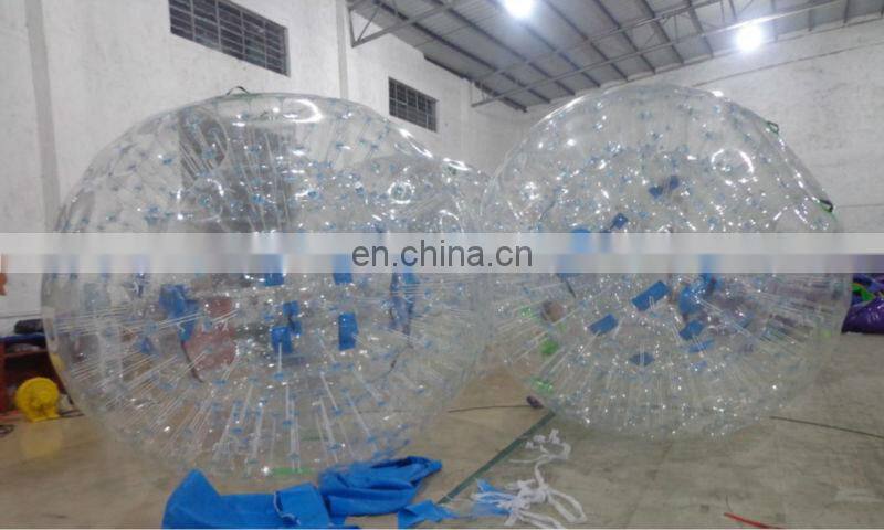 transparent inflatable zorb ball for water and grass