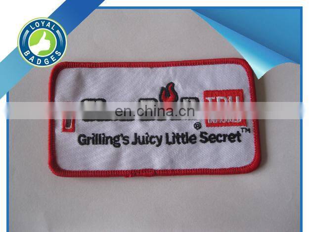 Custom logo high quality hand embroidery patches for clothes