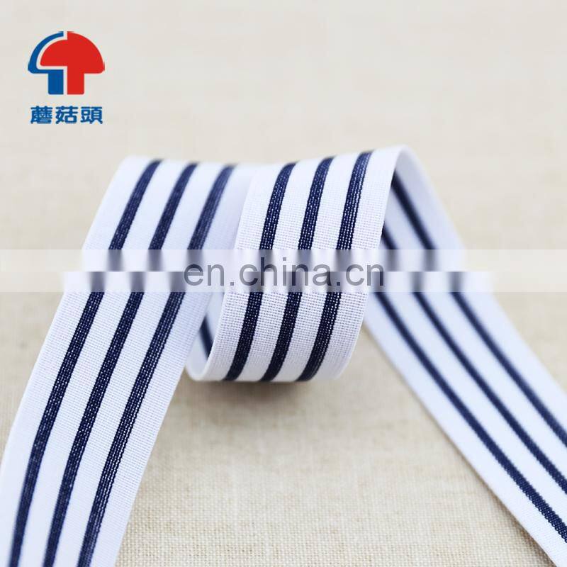 Colorful striped elastic webbing polyester nylon elastic band for hair