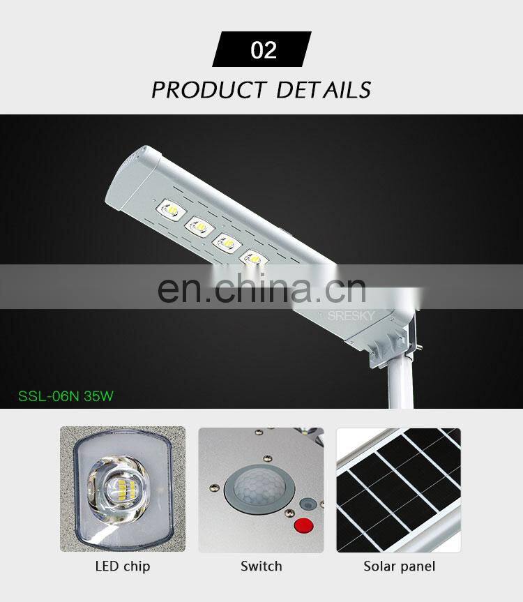 Manufacturer Supplier 35w solar street light Exported to Worldwide