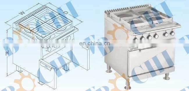Marine Stainless Steel Galley Equipment Electric Range With Oven