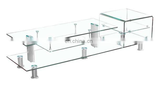 China high quality 10mm curved bent glass coffee table prices