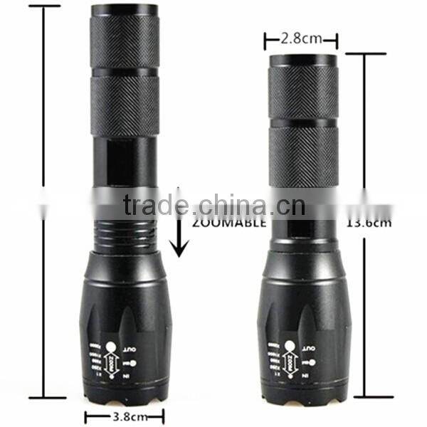 Aluminum18650/3*AAA Battery Military 1000 Lumen Best Tactical Flashlight