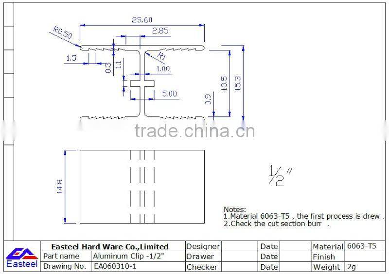 Galvanized steel plywood clips