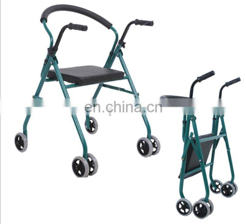 Good price rollator with seat 4 wheels walker for old people