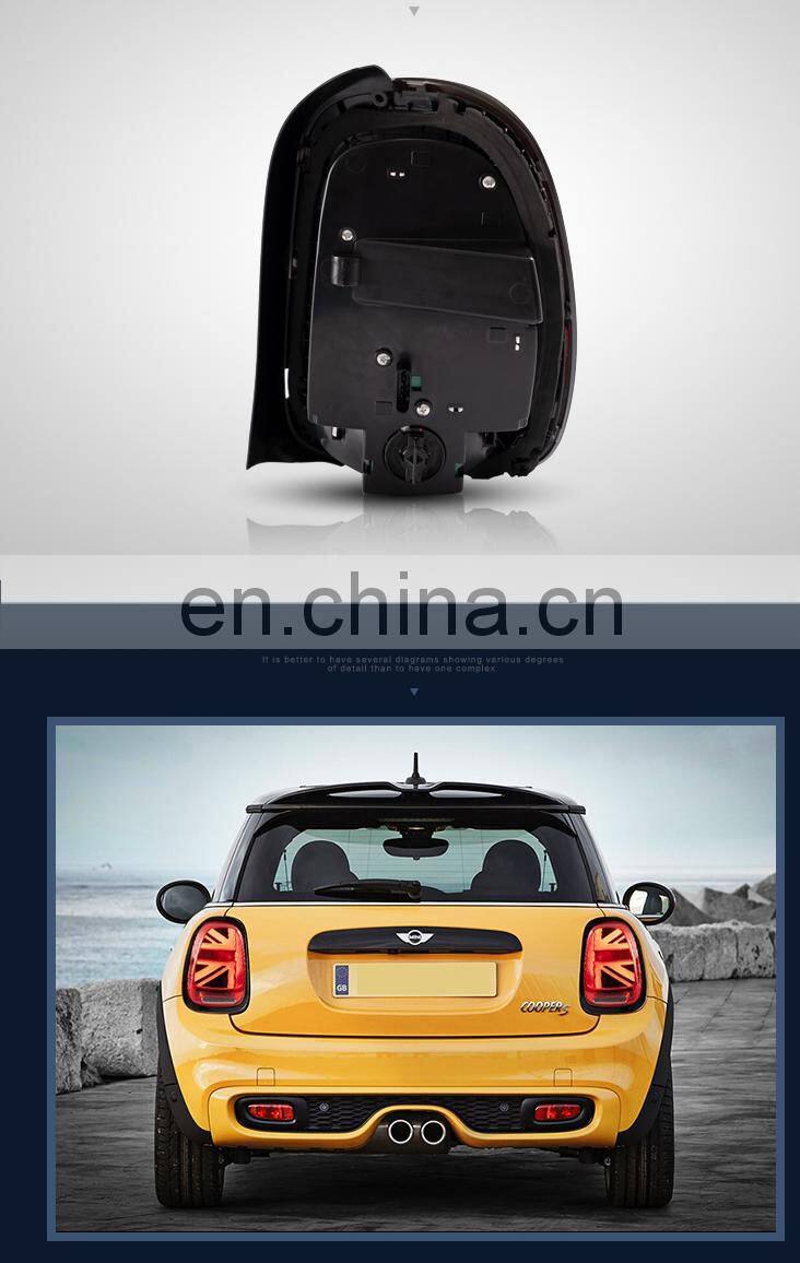 DRL For Bmw Mini Cooper F55 F56 Led Rear Light 2014-Up Red Black Color