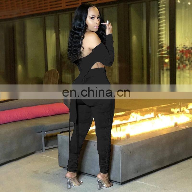 Customized logo new solid color stitching casual sports nine-point top women's belly bandage 2 packs