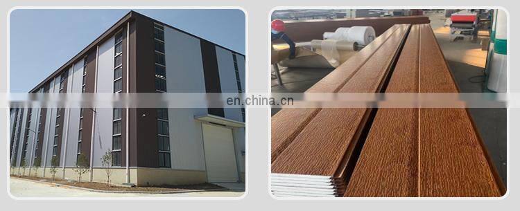 16mm Interior Decorative Rock Wool Polyurethane PU Metal Wall Sandwich Panel