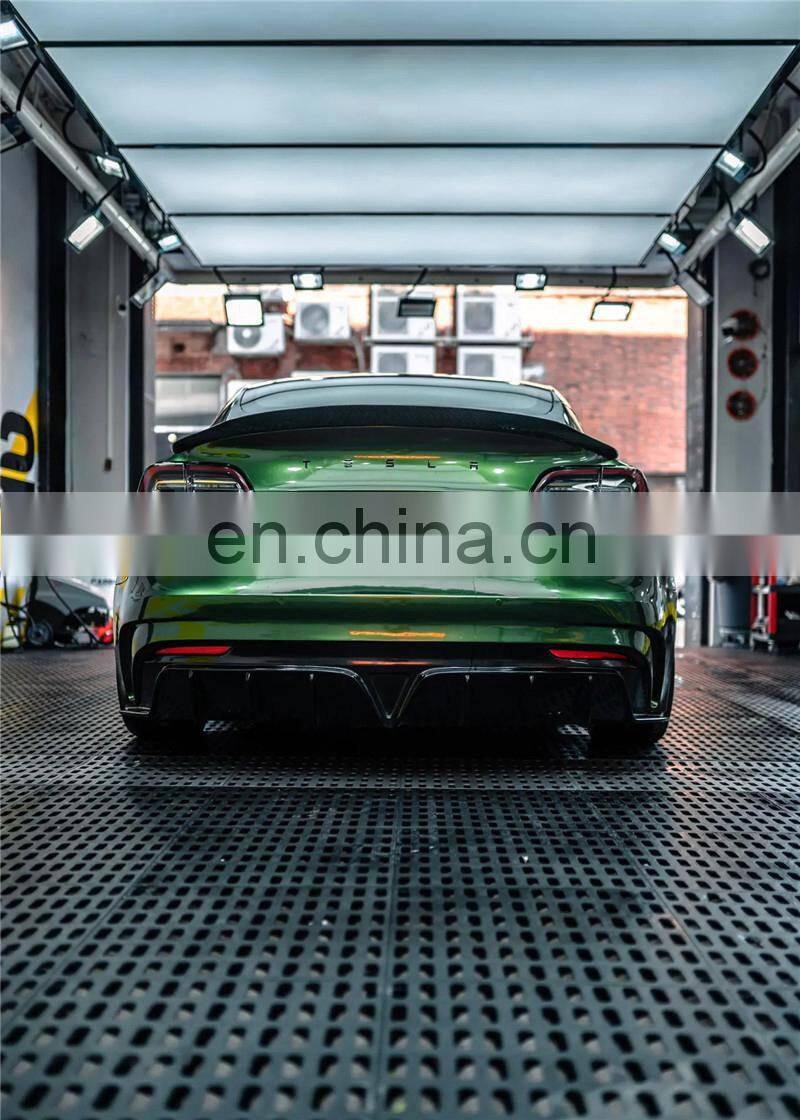 Runde Top Quality For Tesla Model 3 Upgrade ACP Style Half Carbon Fiber Body Kit Front Bumper Rear Bumper And Hood