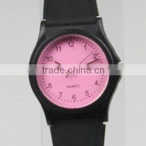 colorful designed quartz plastic watch