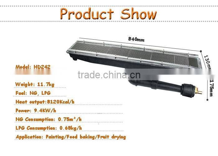 industrial ceramic infrared gas burner for drying