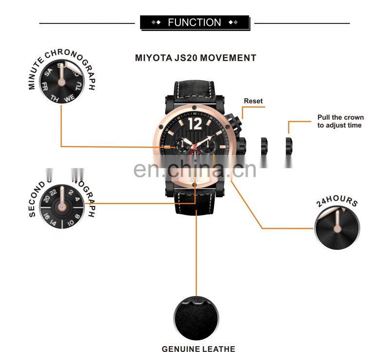 Relojes Para Hombre luxury Mens Wrist Watch Chronograph Sport Quartz Watches Relogio Masculino Leather Watch Mens Wrist